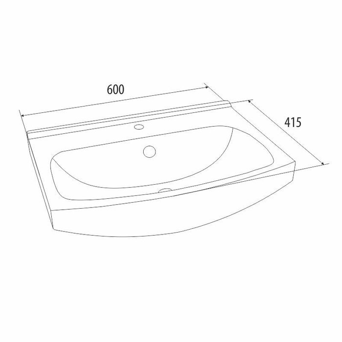NIA60W0M95K Milardo Niagara Тумба Niagara 60 см Россия - Вид №1