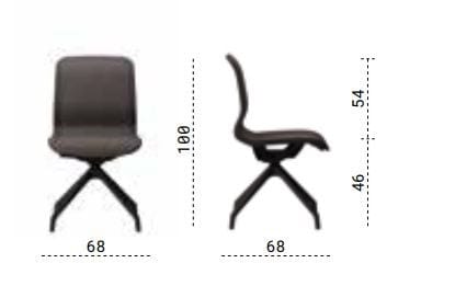 Сетчатое вращающееся офисное кресло на насесте Las Mobili участок ARCH-00049800 - Вид №4