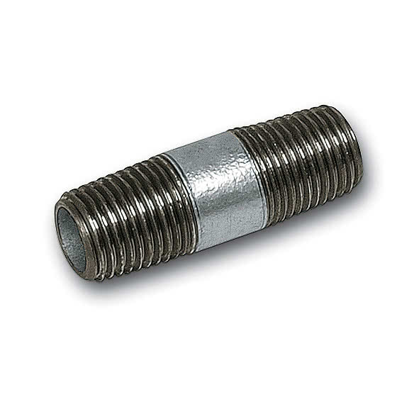 12311280V SANHA 23 ниппель удлиненный, ковк.чугун, оцинкованный 11/2x80 мм  - Вид №1