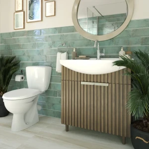 Плитка настенная Керамин Эльба 4 30x9.3 см 0.47 м² глянцевая цвет зеленый