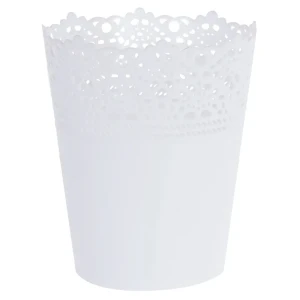 Кашпо цветочное «Ажур», D15, 1, 5л. пластик, Белый