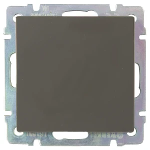 Выключатель проходной встраиваемый Werkel 1 клавиша, цвет серо-коричневый