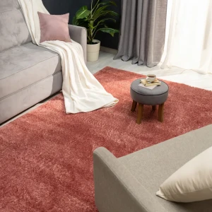 Ковер полиэстер Ribera 80x150 см цвет темно-розовый 82388098 STLM-2007501