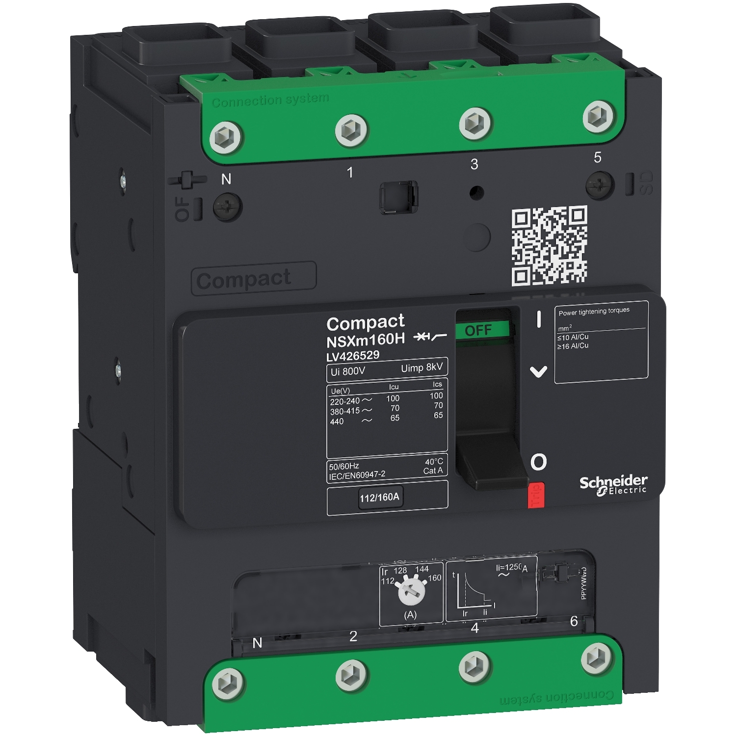 LV426327 Силовой автомат NSXm, 36кА, 4P, 100А Schneider Electric Compact 