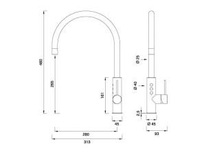 Смеситель для кухни / диспенсер для питьевой воды