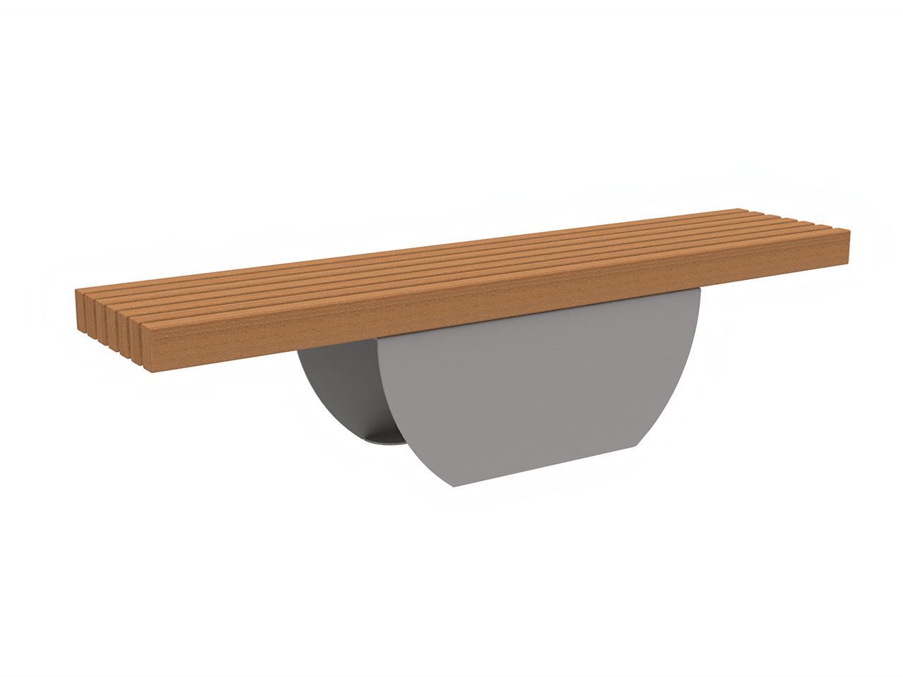 Стальная и деревянная скамья Lazzari ECLISSE ARCH-00068840 - Вид №7