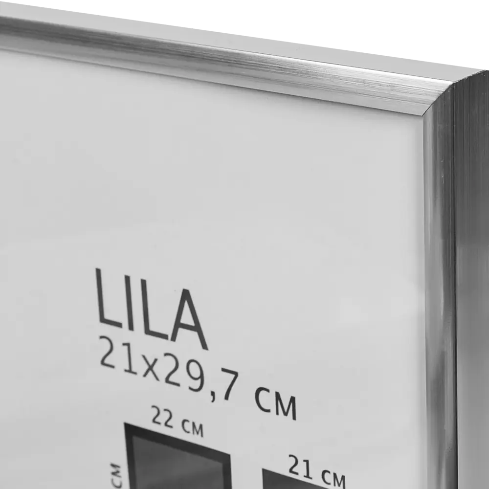 Фоторамка Inspire Lila серебристая для фотографий 21×29.7 см 89050561 STLM-0836187 - Вид №1