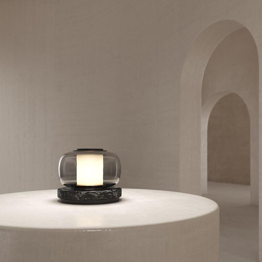 GABRIEL SCOTT Настольная лампа из дутого стекла с диммером Luna a sun-id-1493195 - Вид №4