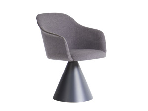 Мягкое тканевое вращающееся кресло с подлокотниками