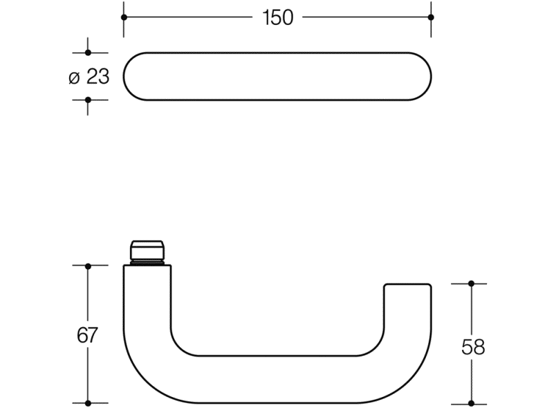 111R01.210 Комнатный комплект модель 111.23 HEWI Beschläge für Innentüren  - Вид №22