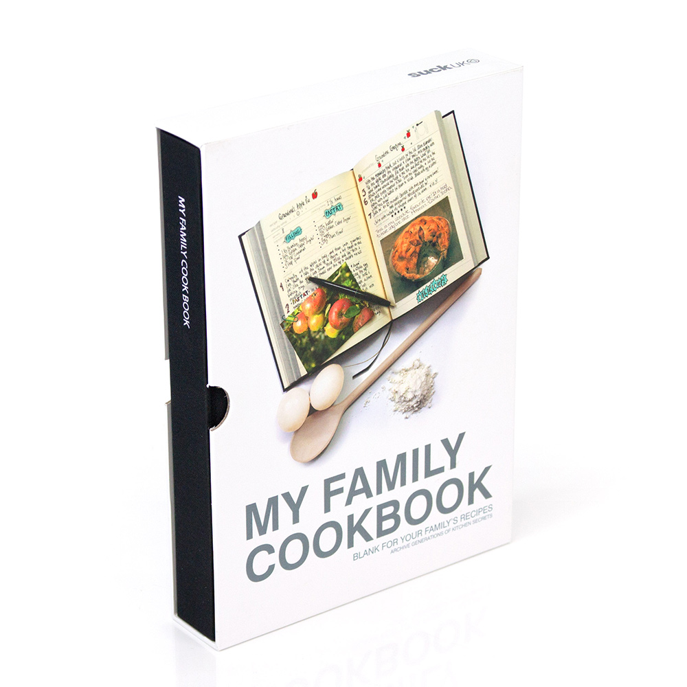 SK MYRECIPES2 Семейная кулинарная книга my family чёрная Suck UK  - Вид №3