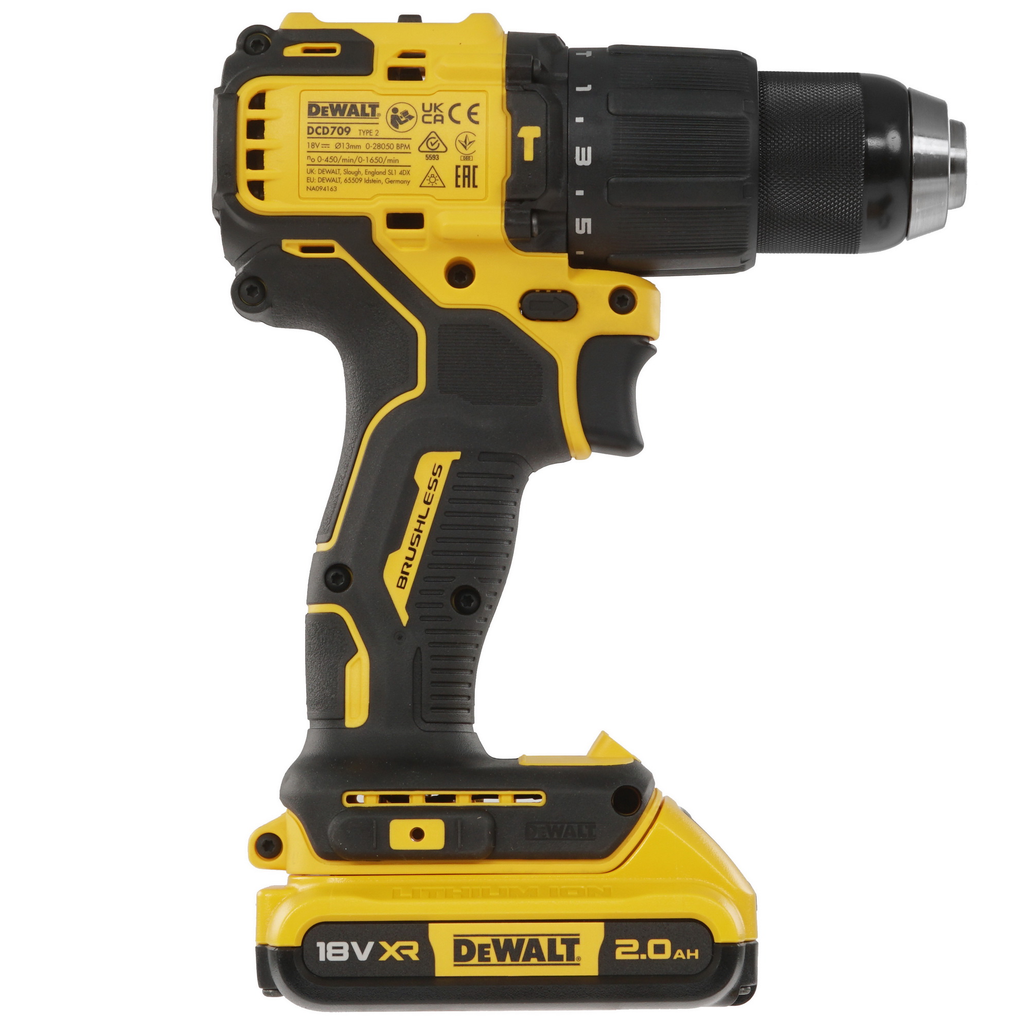 Дрель-шуруповерт DeWalt DCD709D2T XR FLEXVOLТ 18/54V 9014044 STDN-0034090 - Вид №2