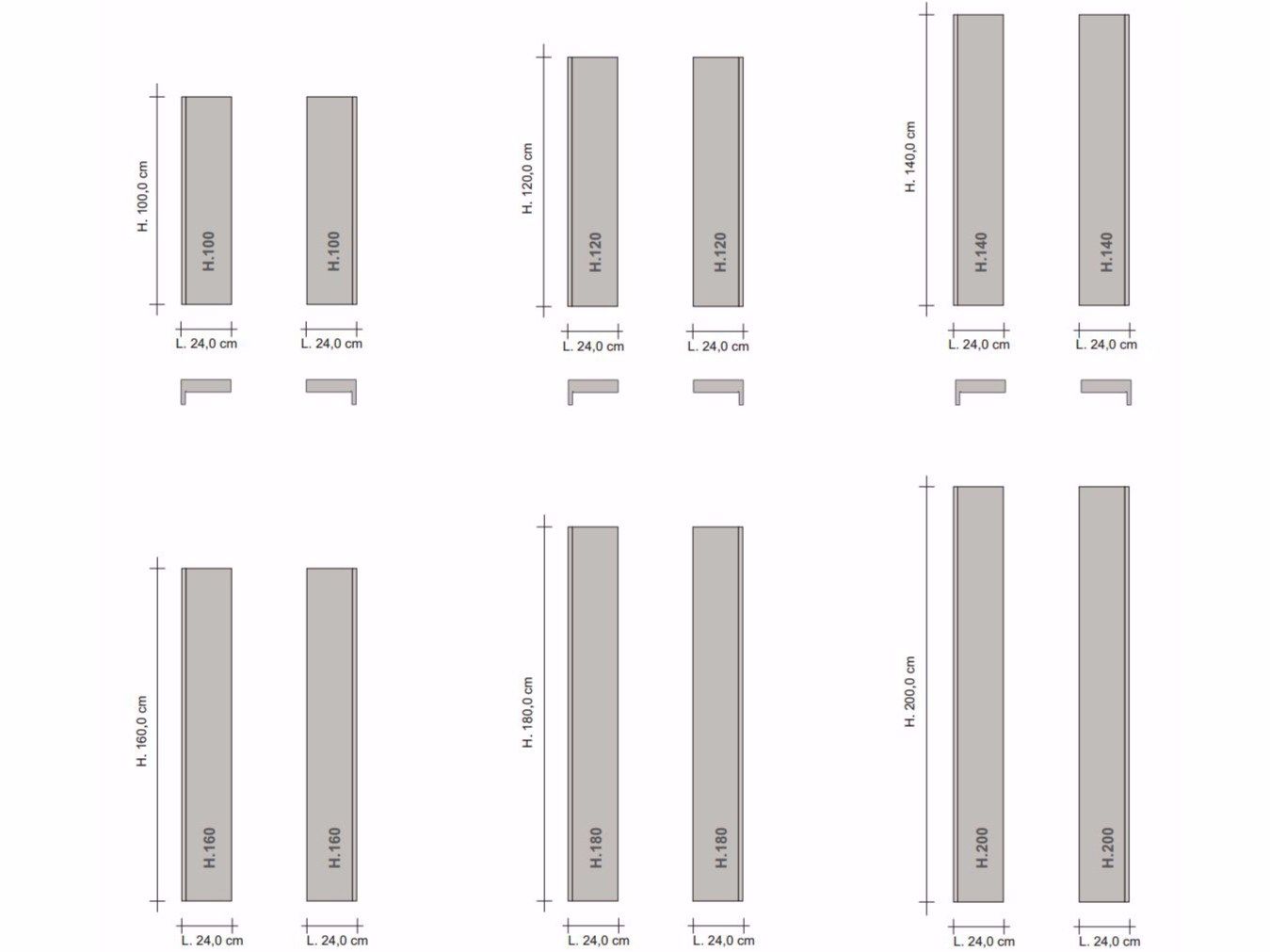 Алюминиевый вертикальный водонагреватель Tubes Elements ARCH-00015490 - Вид №1