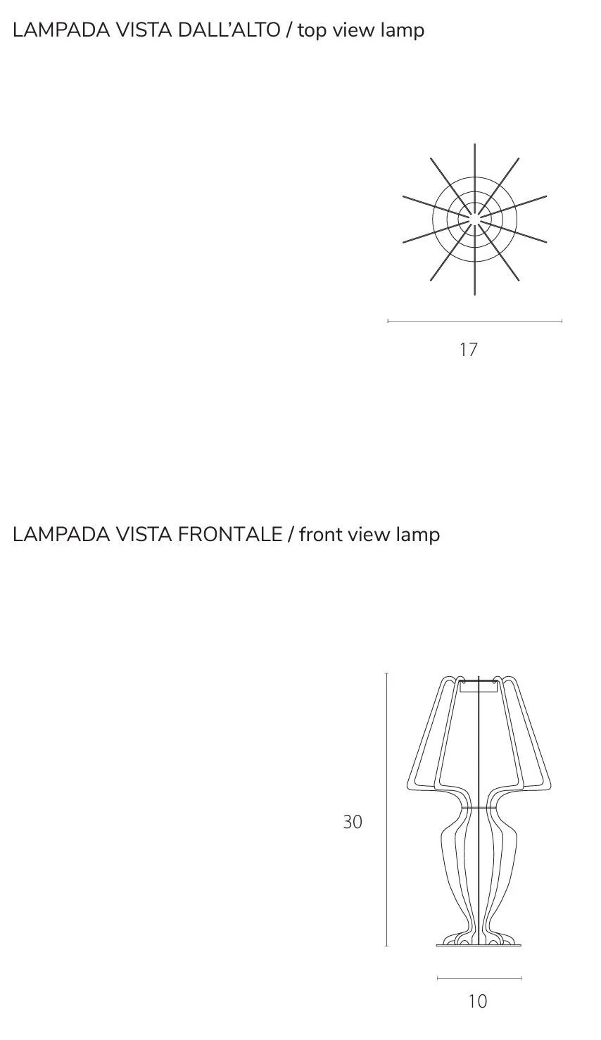 Окрашенная металлическая настольная лампа RIFLESSI Allegra ARCH-00008947 - Вид №1