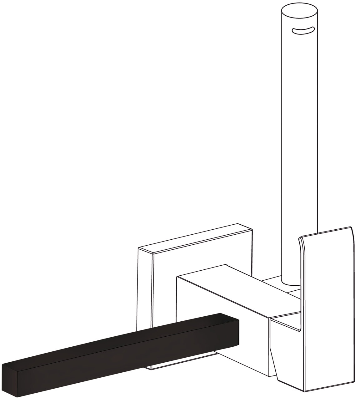 Аксессуар для полотенцесушителя для смесителя унитаза с душем-03412402NM TRES