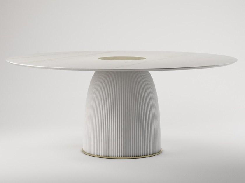 Paolo Castelli Круглый стол из мрамора calacatta и керамики sun-id-1461221 - Вид №1