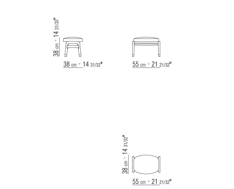 Тканевая мягкая подставка для ног Flexform Ortigia ARCH-00058452 - Вид №3