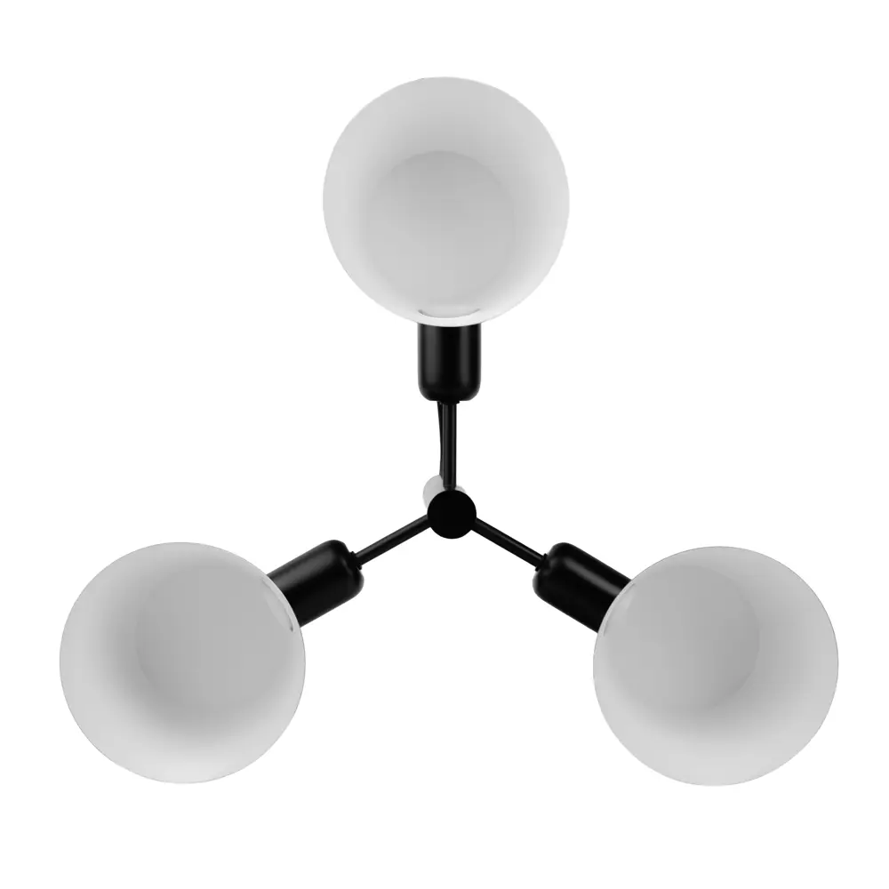 Светильник подвесной PL-576-3 C02 3 лампы 20 м² цвет черный 89443675 STLM-2008242 CAMELION  - Вид №4
