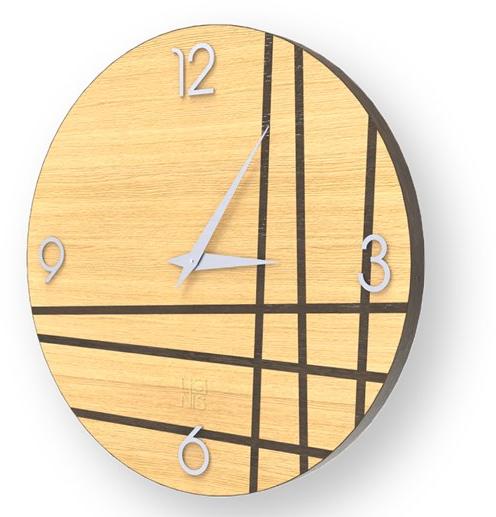 LIGNIS® Настенные часы из инкрустированного дерева Dolcevita lines 10.029 / 10.107 - Вид №1