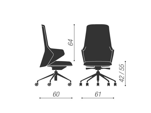 Офисное кресло с 5 спицами Moschella Duet ARCH-00045674 - Вид №3