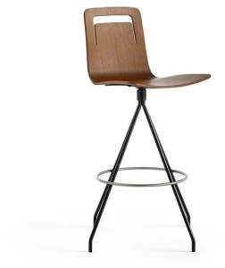 Viccarbe Табурет поворотный деревянный со спинкой Klip