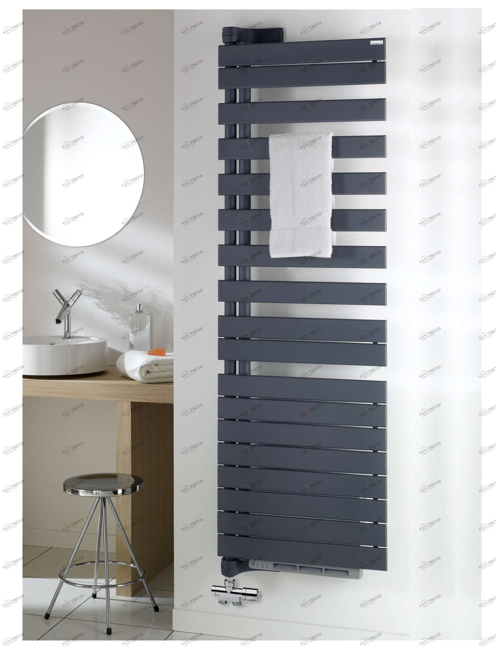 Водяной радиатор XRL177-055IFS Régate Twist +Air, pivot à gauche (Avec soufflant) Acova 1773 