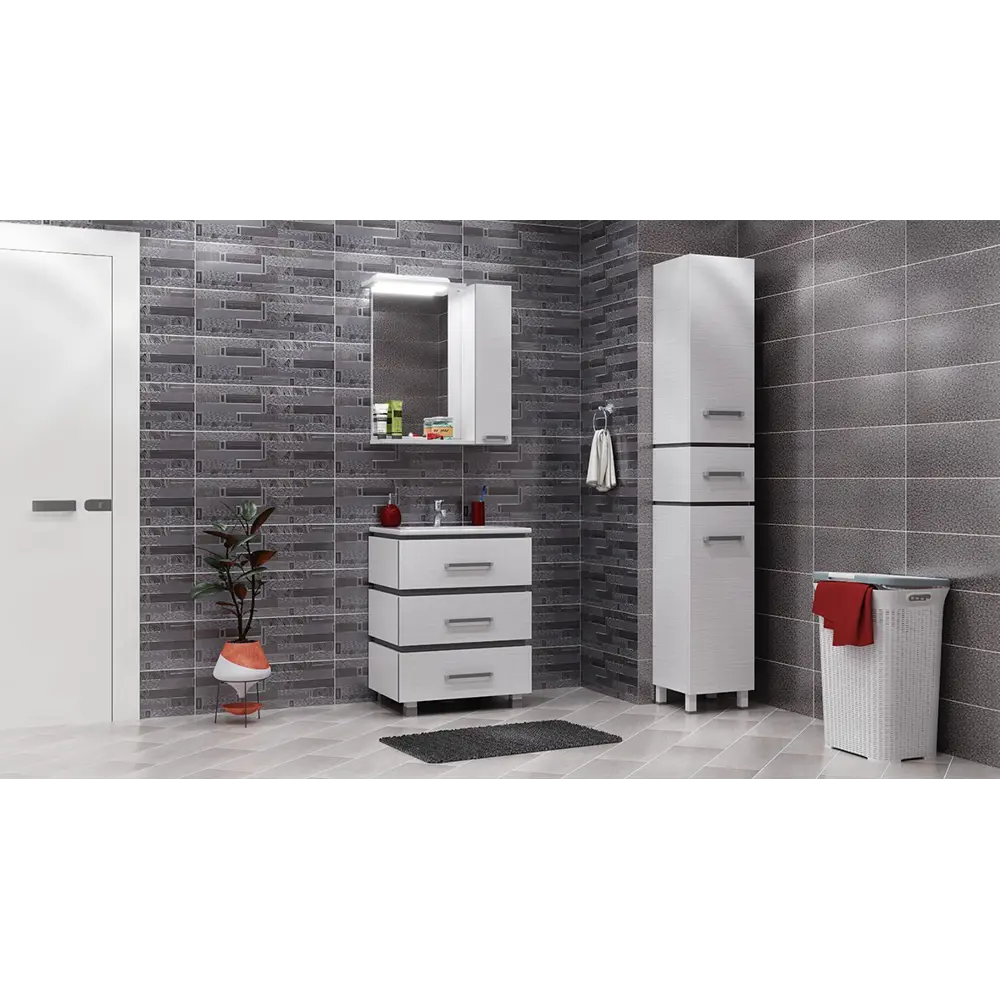 Плитка настенная Emigres Detroit Gris 20х60 см 1.44 м² цвет серый 15632633 STLM-2017232 - Вид №3