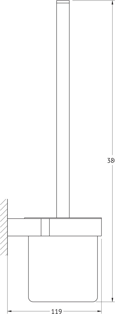 7729 Держатель с туалетным ершом ARTWELLE Schwarz - Вид №1