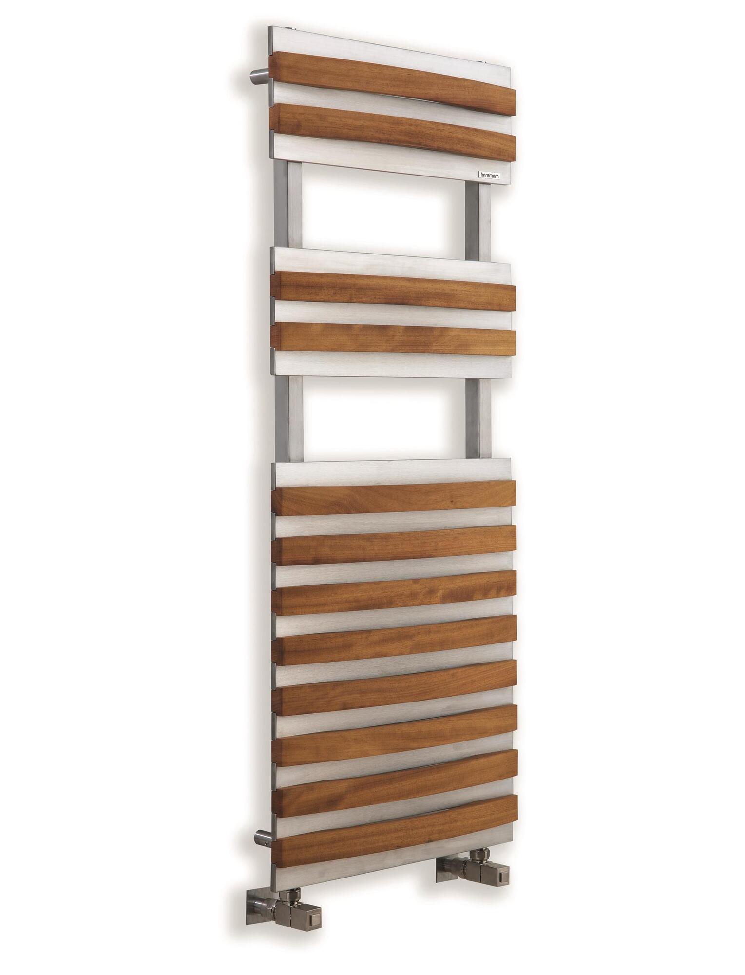 Полотенцесушитель Hammam GEMINI Wood  комбинированный; электрический или водяной Сталь;Дерево  - Вид №76