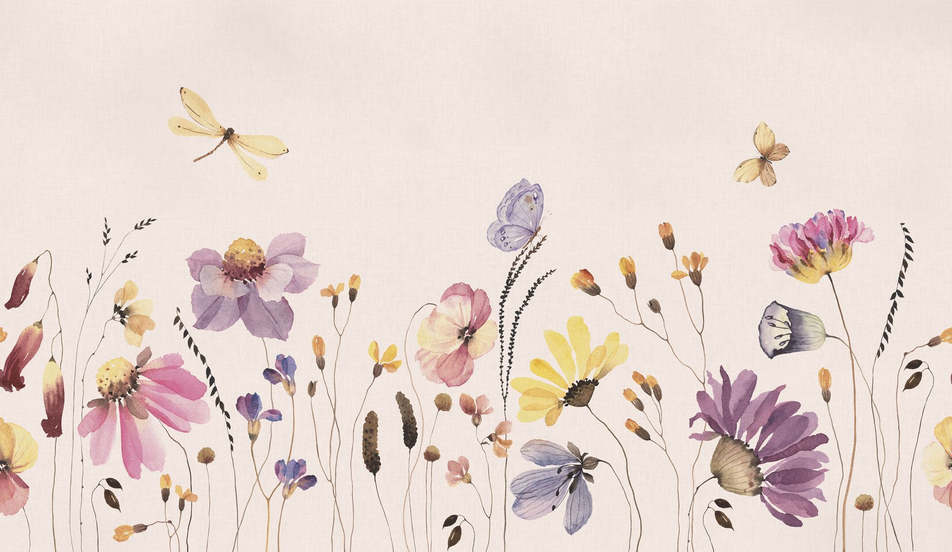 Детские панорамные обои с цветочными мотивами Rimura 2025 ARCH-00132257