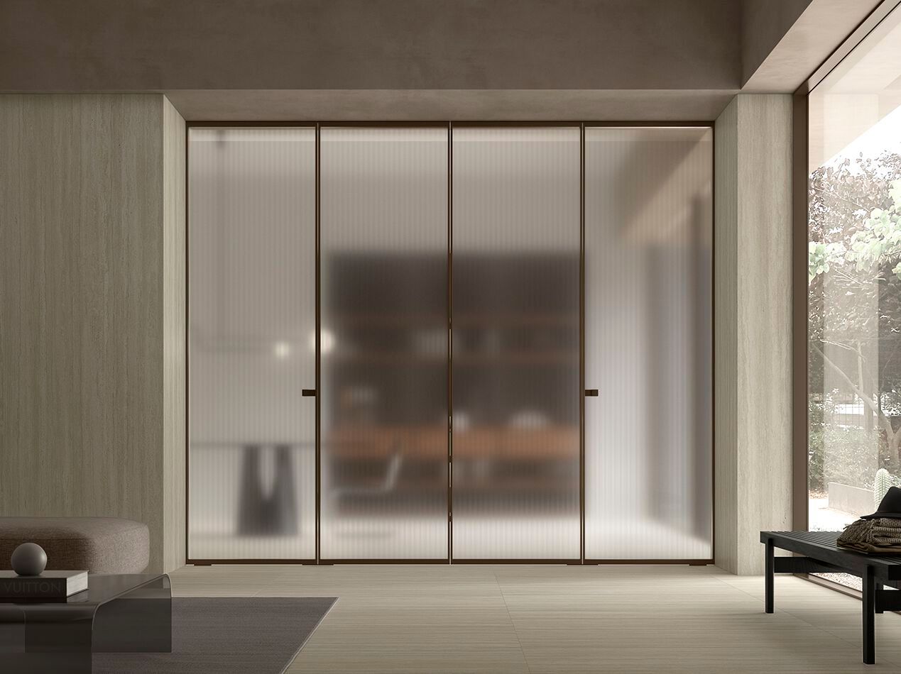 Стеклянная книжная дверь BLUINTERNI Quadro-Folding ARCH-00091706