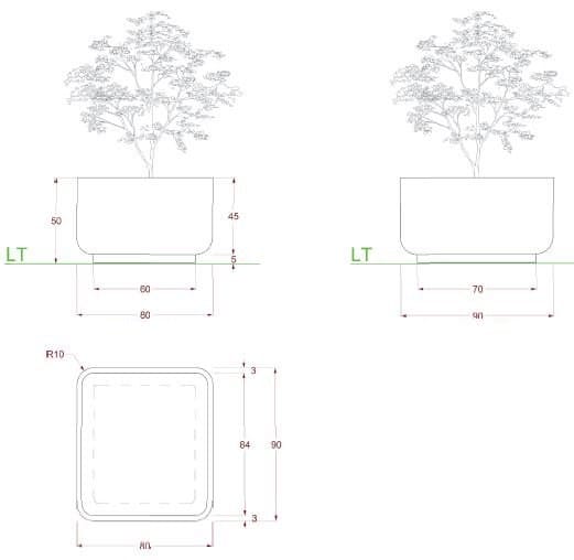 Плантатор из оцинкованной стали Viscio Urban Design Air ARCH-00147202 - Вид №2