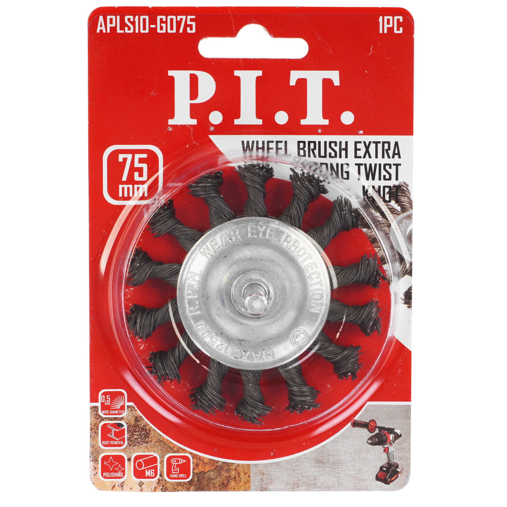 Кордщетка P.I.T. APLS10-G075 75 мм 9183431 PIT STDN-0026965 - Вид №3