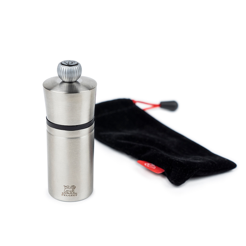 Мельница для перца из нержавеющей стали 10 см хром Pocket PEUGEOT ДИЗАЙНЕРСКИЕ 00-3952002 Хром  - Вид №1