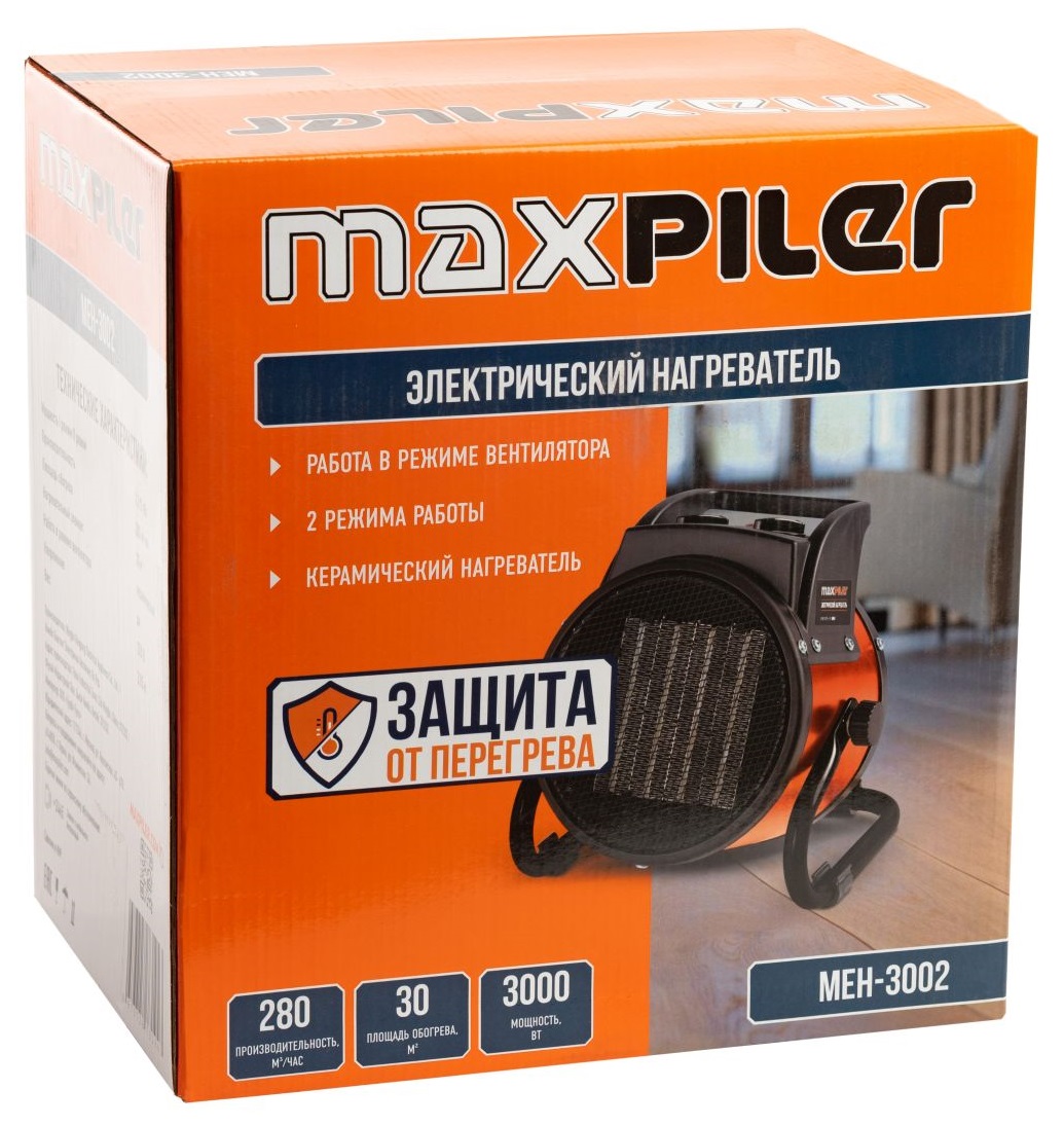 9212433 Тепловая пушка электрическая MAXPILER MEH-3002 STDN-0041269 - Вид №3
