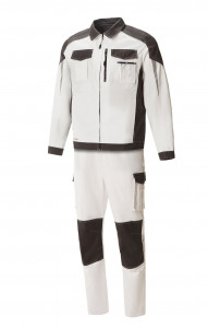 4974825 Костюм  NEW белый графит STATUS  Летняя спецодежда  размер 48-50/170-176