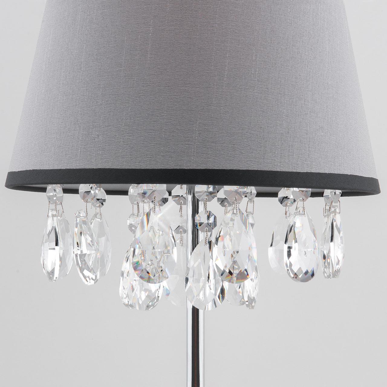 Торшер Eurosvet Opera 01037/1 хром/прозрачный хрусталь Strotskis EUROSVET ЭЛИТНЫЕ 219657 Серый  - Вид №1