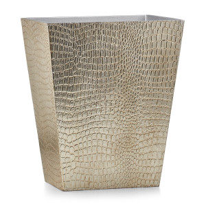 CROC-SLV-WB Крокодиловая серебряная корзина для мусора Labrazel
