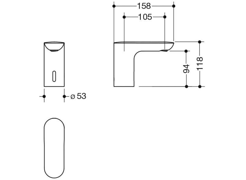 AQ1.12S20140 Сенсорный электронный кран HEWI Kids - Вид №3