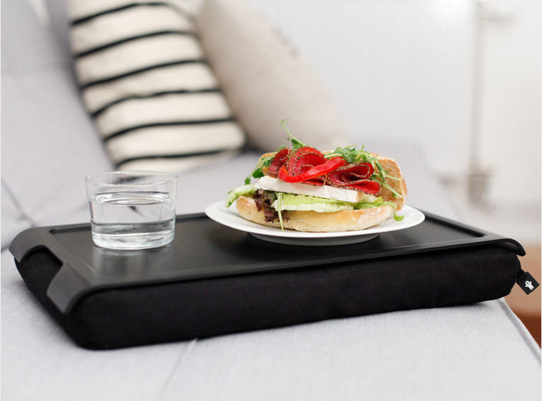 Подставка с пластиковым подносом Laptray мини черная Bosign 263182 - Вид №1