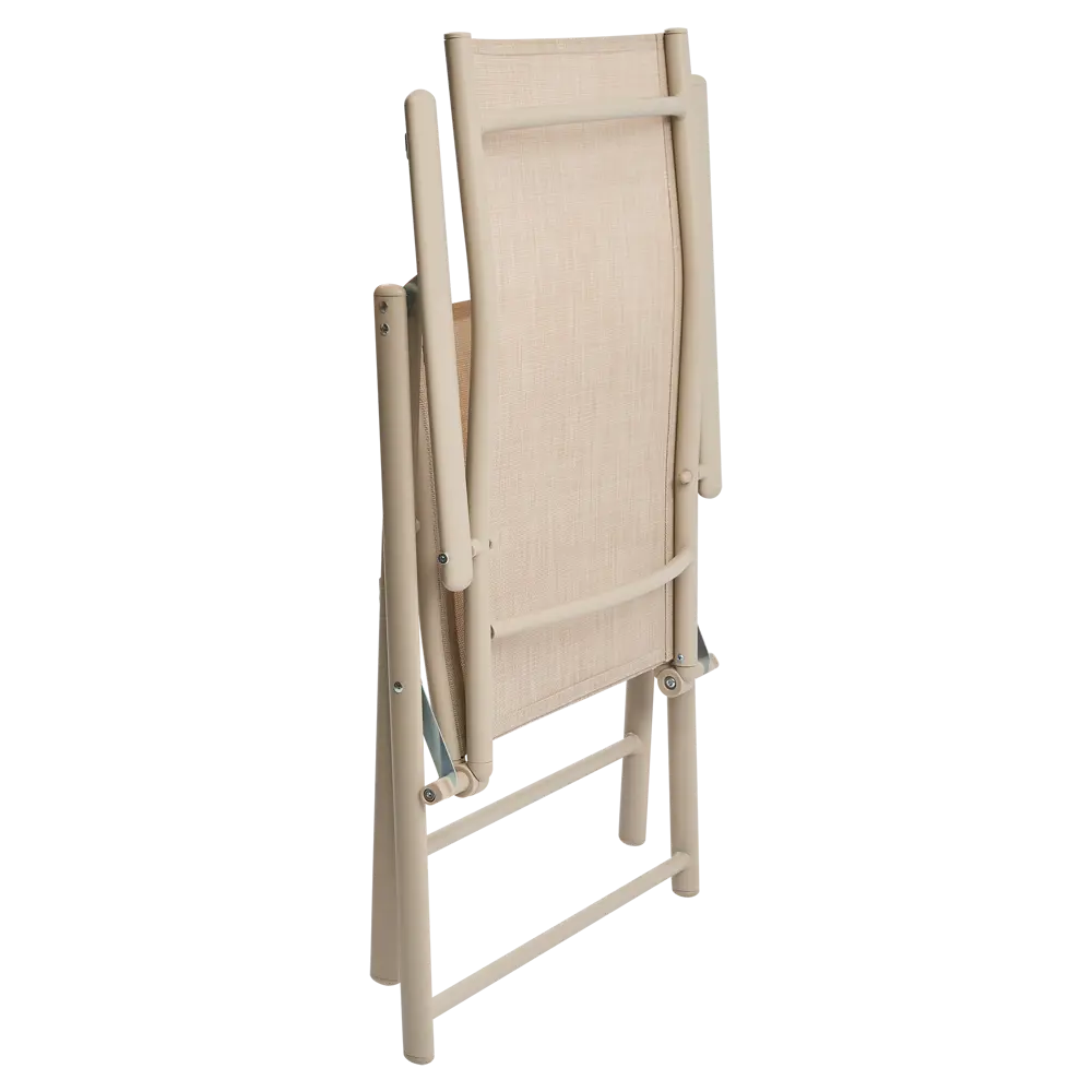 Стул садовый складной BEGINIA Lazo 68x57x105 см сталь бежевый STLM-2097691 - Вид №10