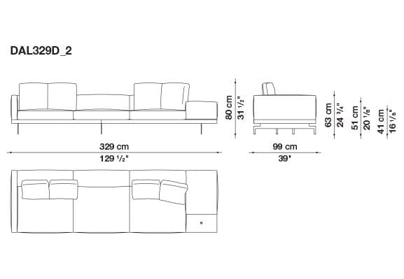 3-местный тканевый диван B&B Italia док ARCH-00033457 - Вид №65