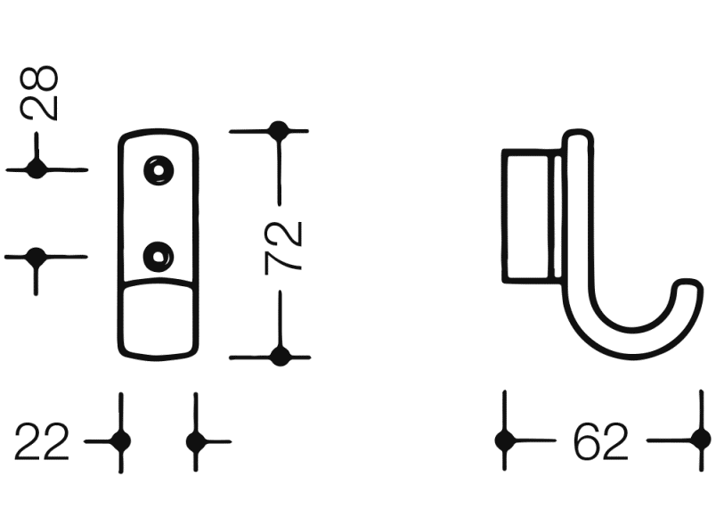 477.90.061 крючок для одежды HEWI System 111 | Polyamid  - Вид №3