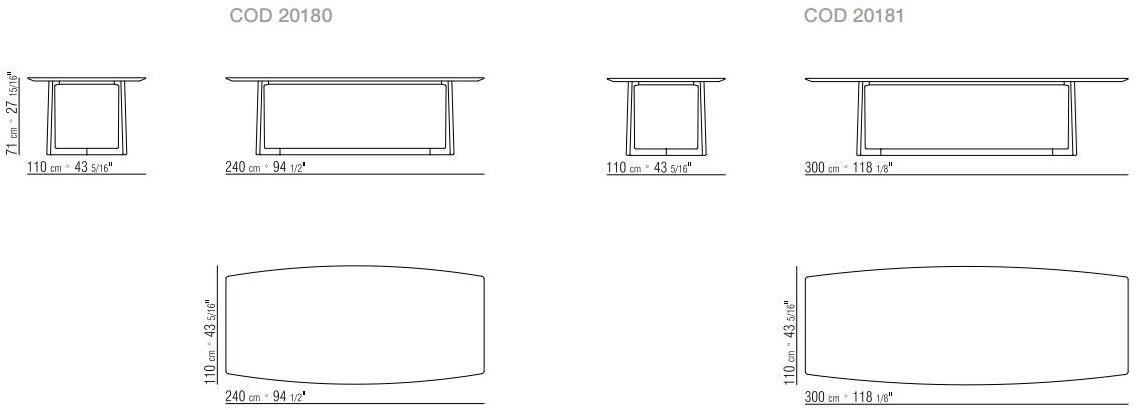 Flexform Прямоугольный стол из лакированного дерева Gipsy sun-id-1375592 - Вид №4