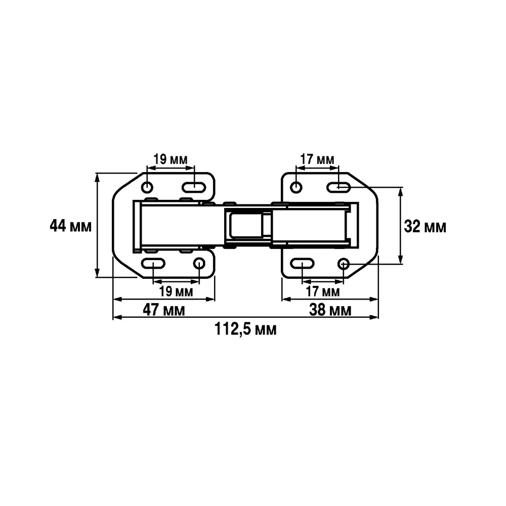 Накладная петля 44x100 мм 90° Santreyd STLM-2101077 - Вид №3