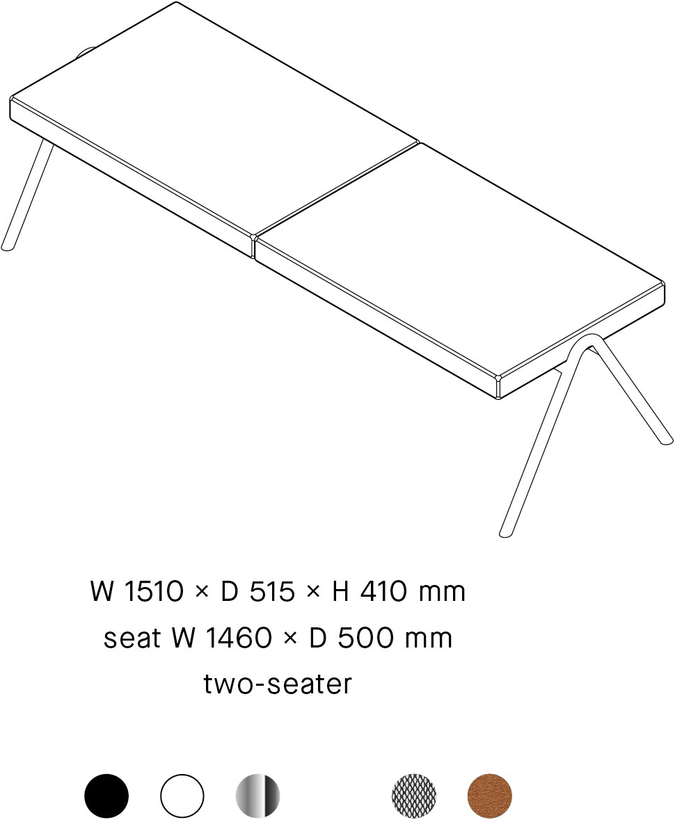 LOEHR Скамья из ткани без спинки Plato sun-id-1406449 - Вид №3