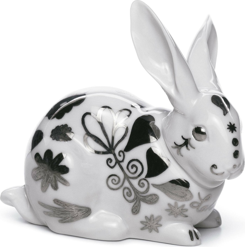 10669145 LLADRO Фигурка Lladro "Наблюдательный зайчик (Ре-Деко)" 11х12см Фарфор Lladró 