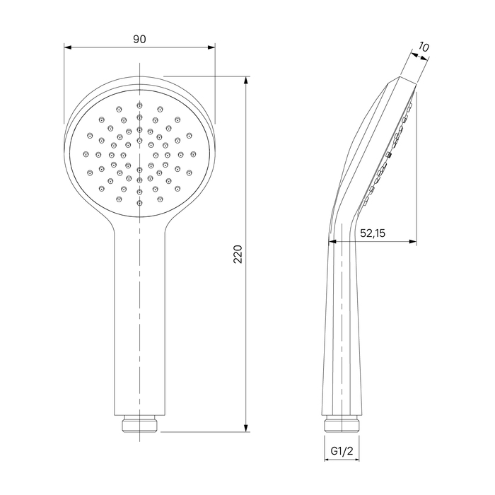 SIMSB1FM89 Смеситель для душа с вер*ней лейкой Milardo Simp  - Вид №5