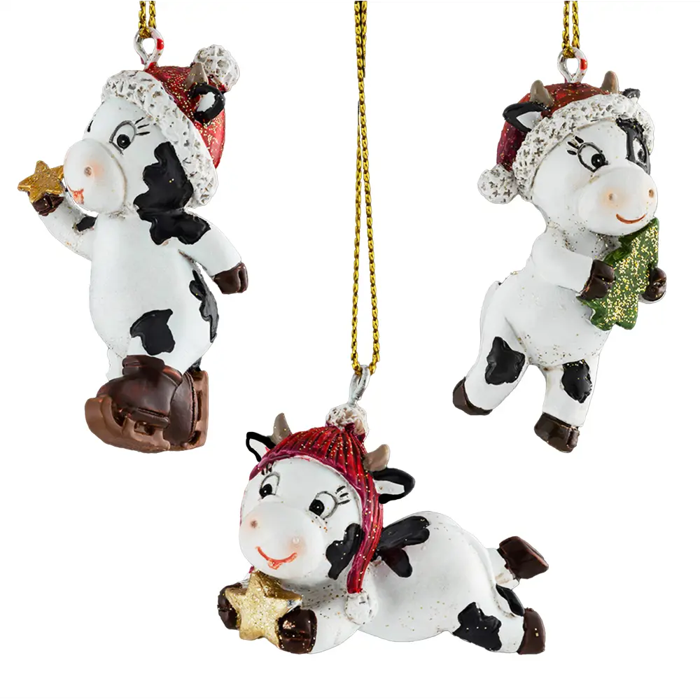Елочная игрушка Erich Krause Decor Праздничная коровка 6 см 85868455 STLM-2067286 Erichkrause decor  - Вид №3