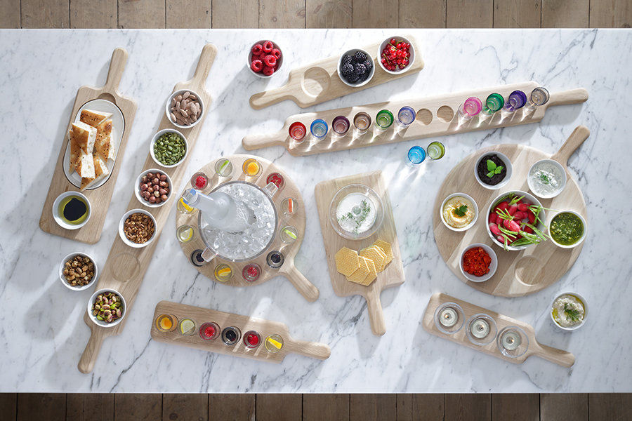 G1049-03-301 Набор стопок на деревянной подставке paddle, 40 см, 6 шт. LSA International  - Вид №2